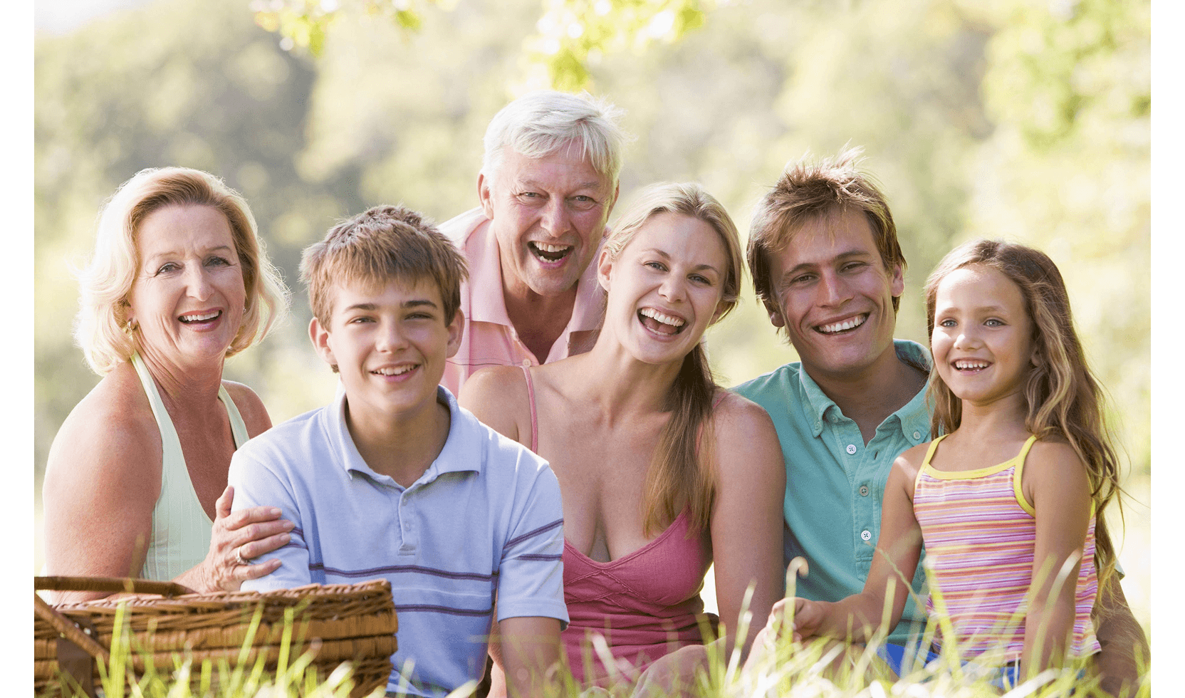 Happy family with au pair